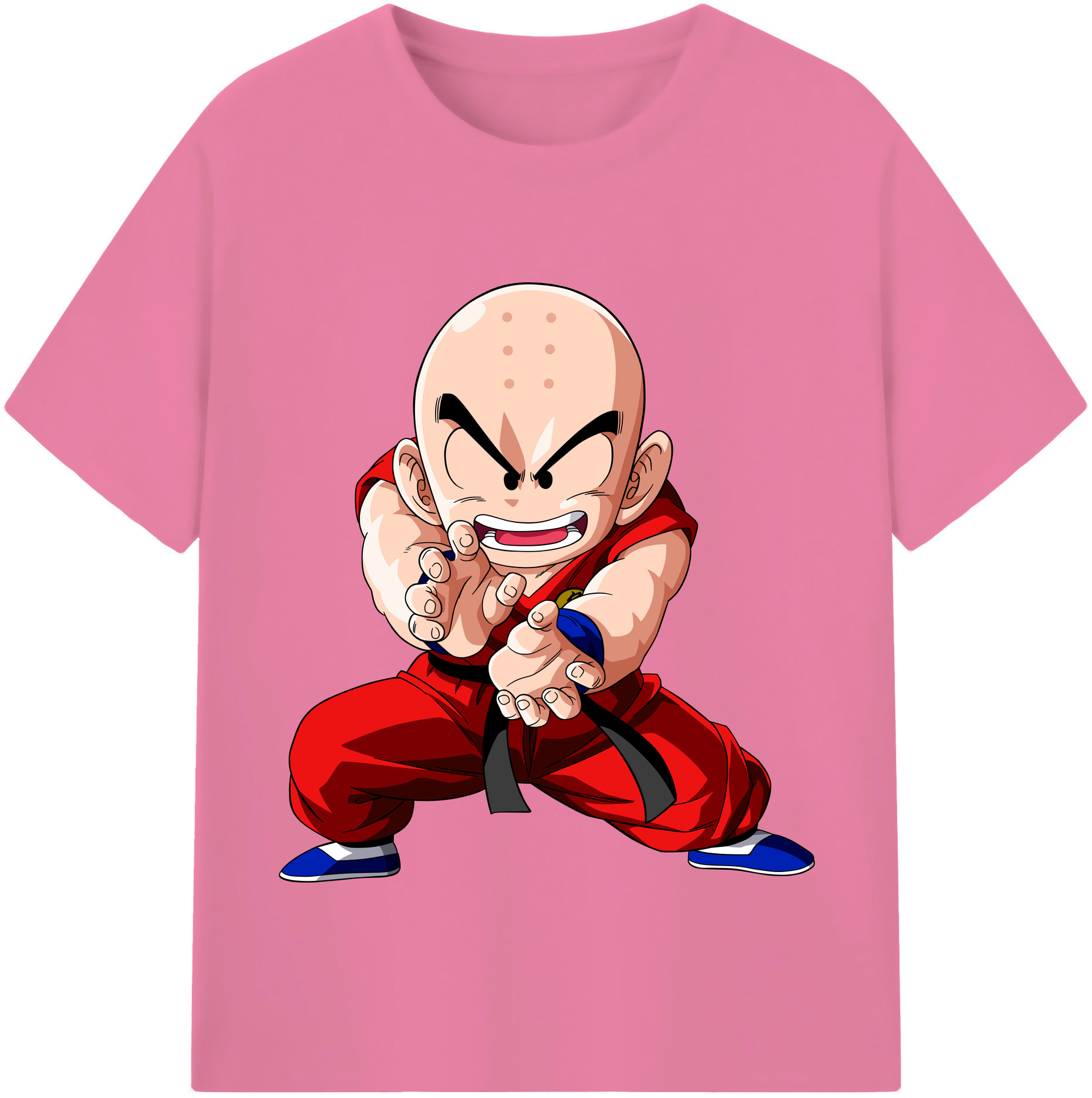 （画像用） ドラゴンボール クリリン DRAGON BALL krillin 綿100％半袖Tシャツ（フロントプリント）